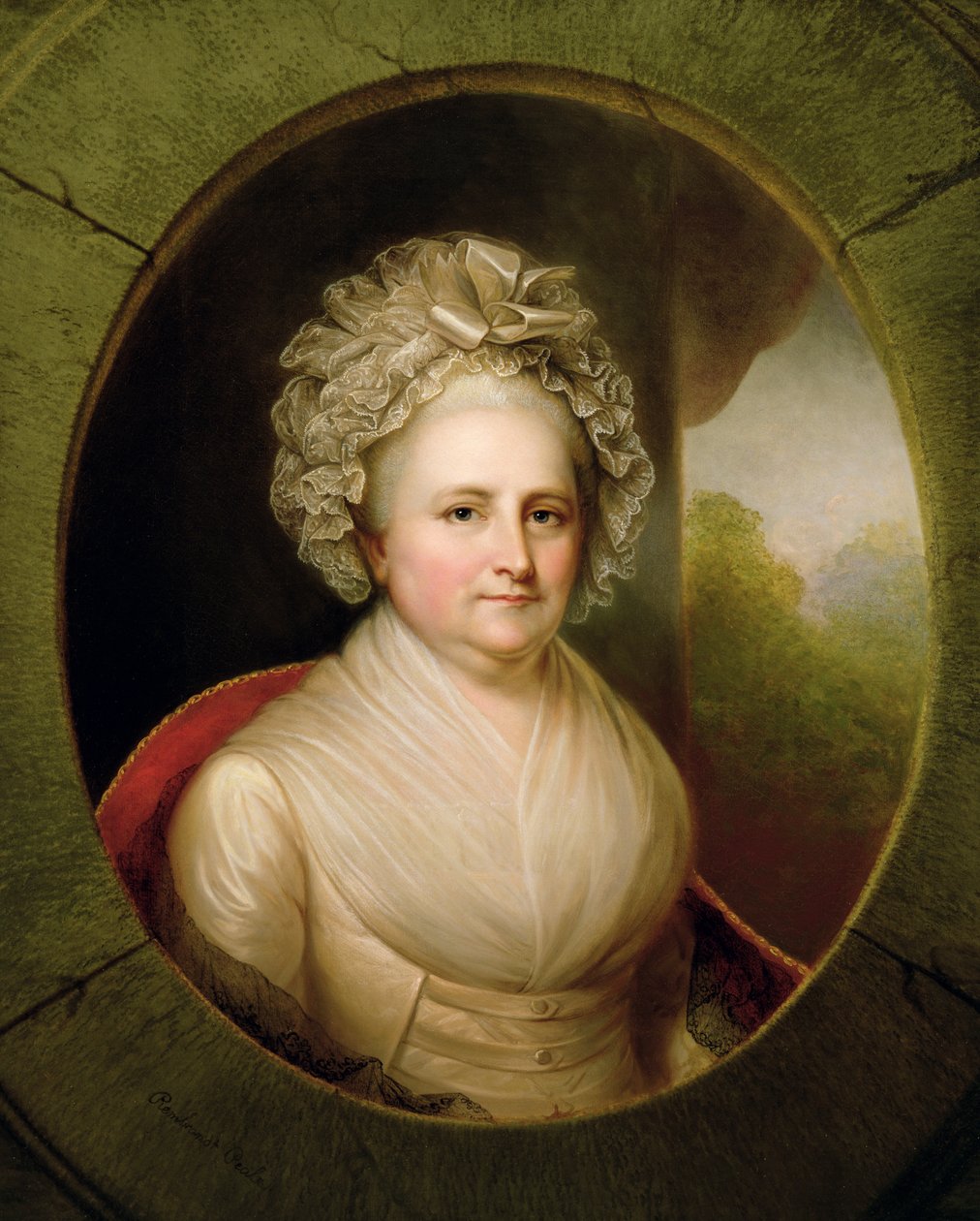 Porträtt av Martha Washington (se 153883) av Rembrandt Peale