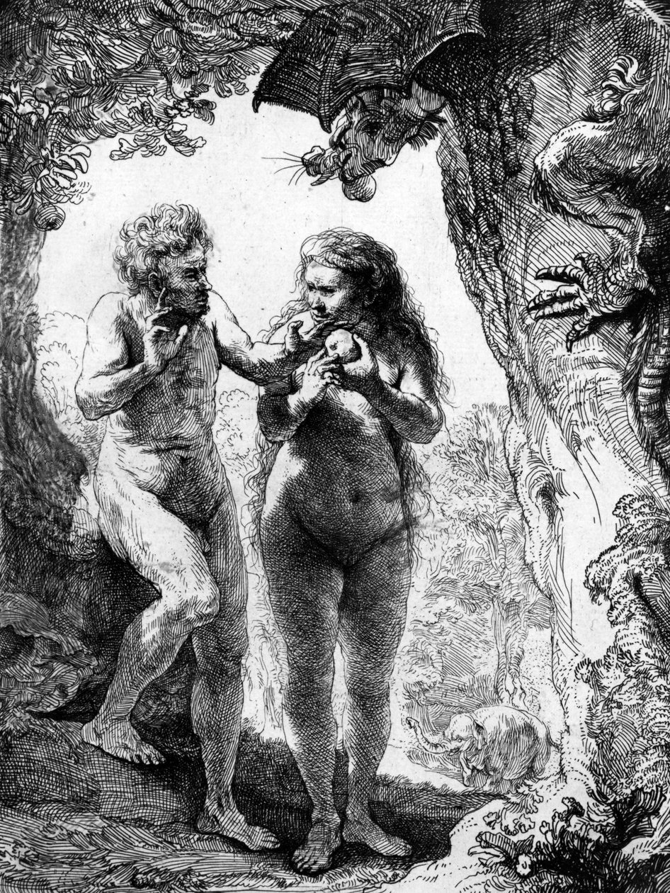 Adam och Eva, 1638 av Rembrandt van Rijn