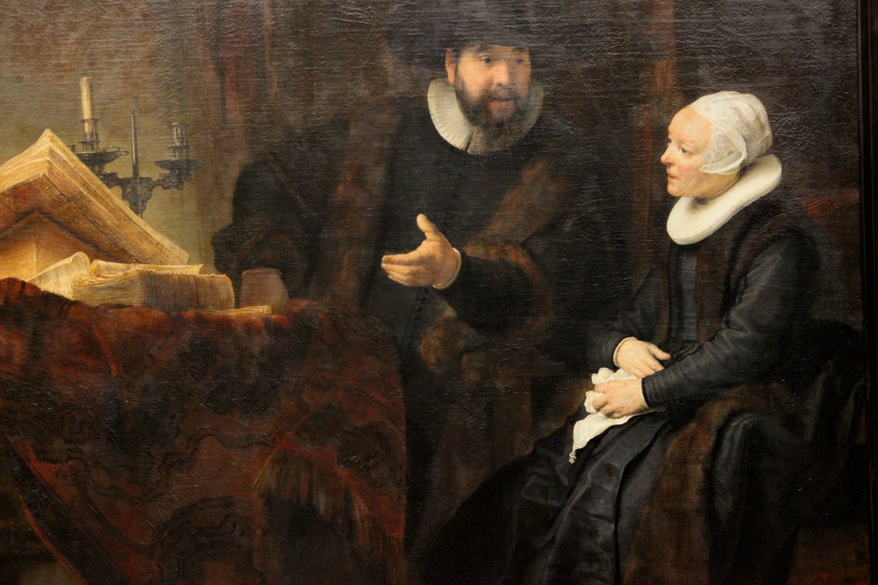 Anslo i samtal med sin fru av Rembrandt van Rijn