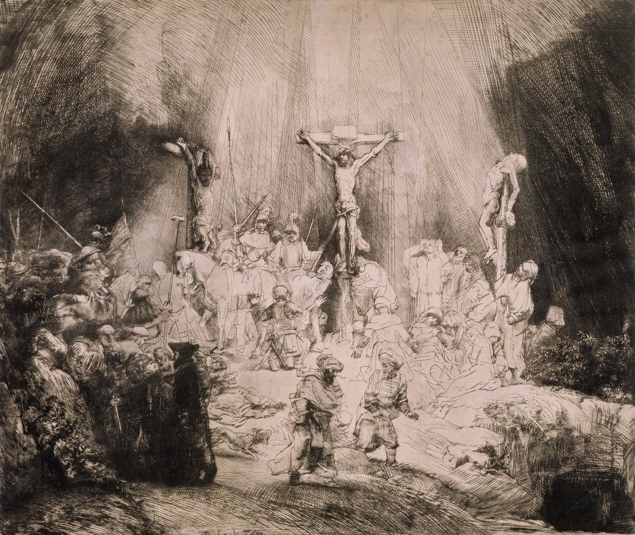 B.78.III De tre korsen, c.1660 av Rembrandt van Rijn