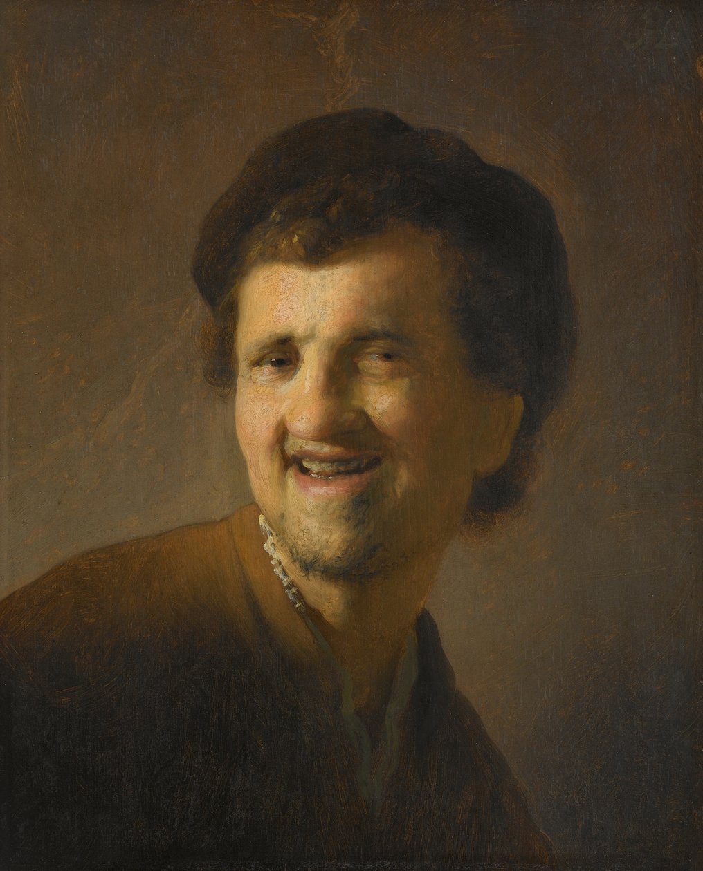 Byst av en leende ung man av Rembrandt van Rijn