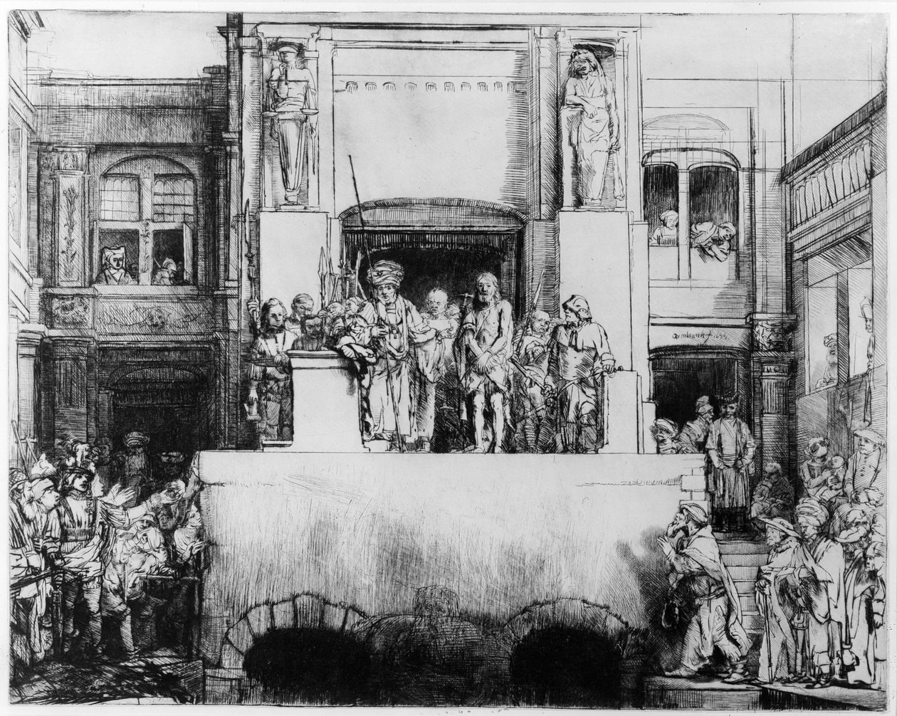 Kristus presenterad för folket, 1655 (torrnål) av Rembrandt van Rijn