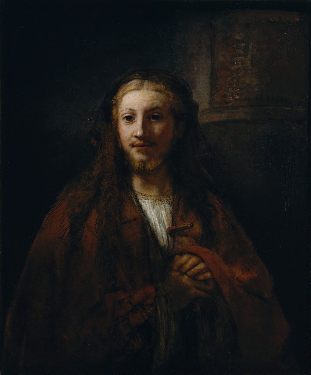 Christ with a Staff av Rembrandt van Rijn