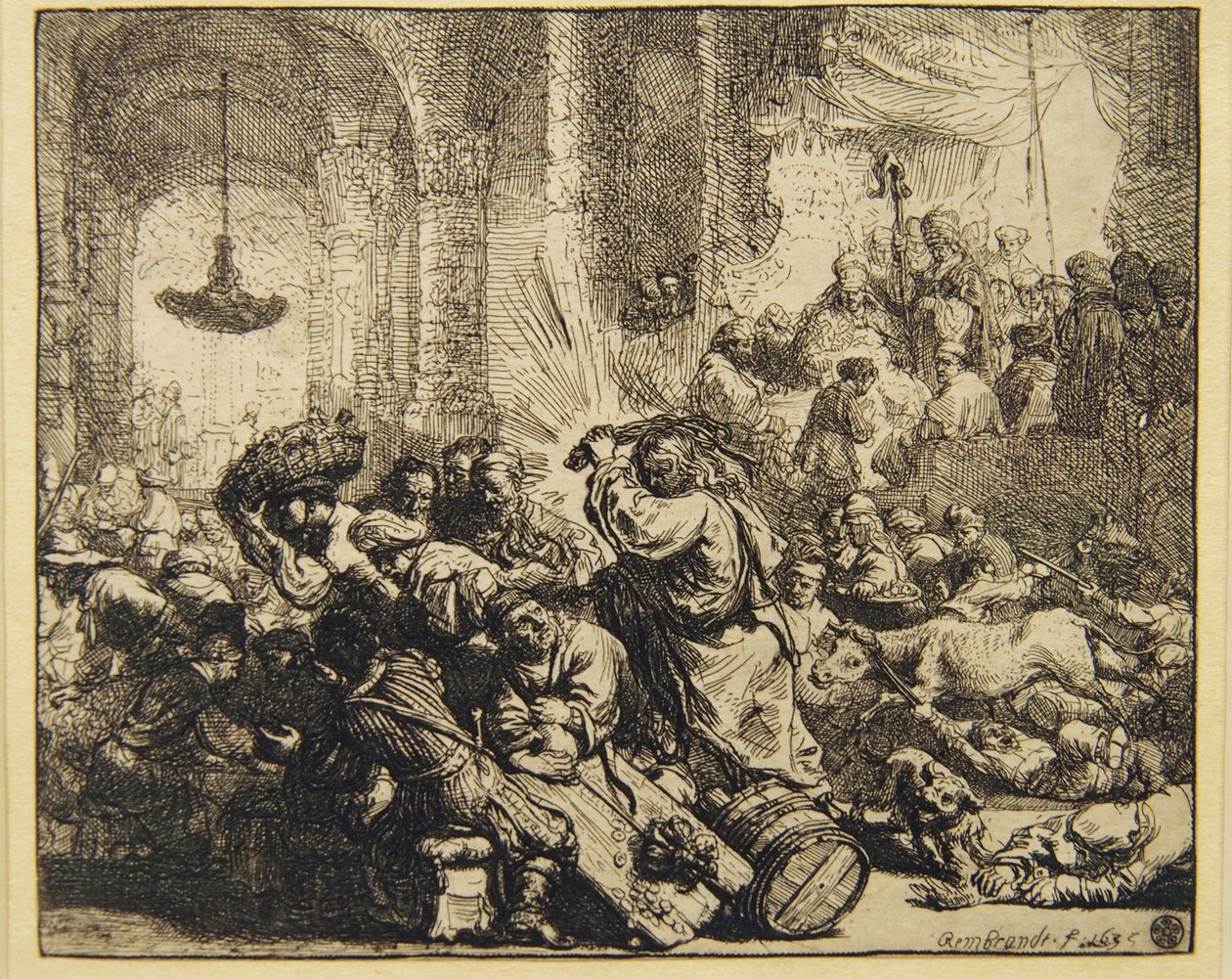 Kristus driver ut växlarna från templet av Rembrandt van Rijn