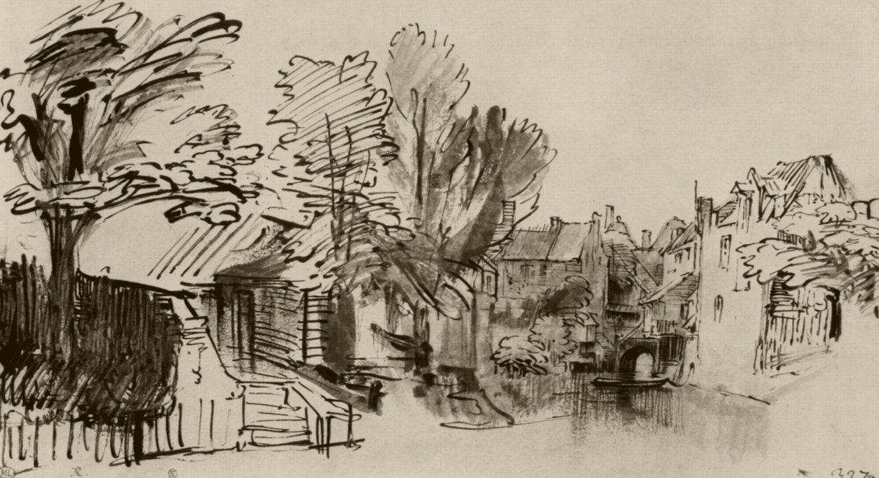 De Singel in Amersfoort av Rembrandt van Rijn