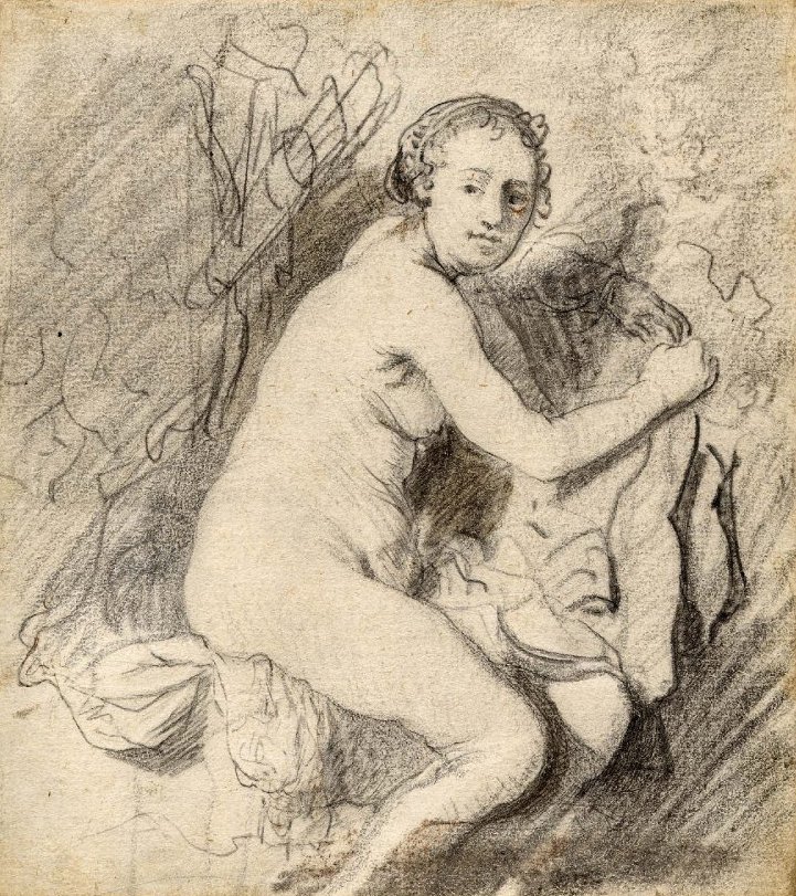 Diana at the bath  av Rembrandt van Rijn