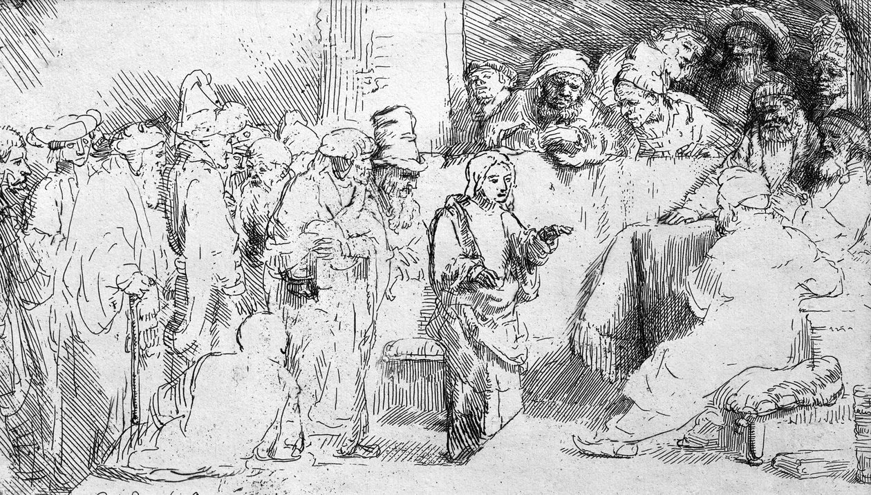 Jesus Kristus bland läkarna av Rembrandt van Rijn