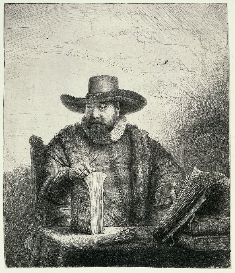 Porträtt av Cornelis Claesz. Anslo av Rembrandt van Rijn