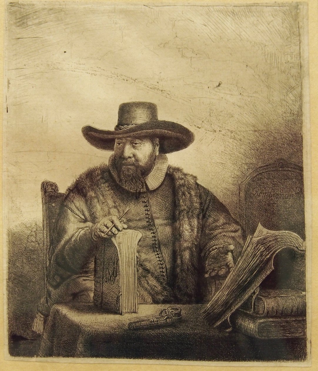 Porträtt av Cornelis Claesz Anslo av Rembrandt van Rijn