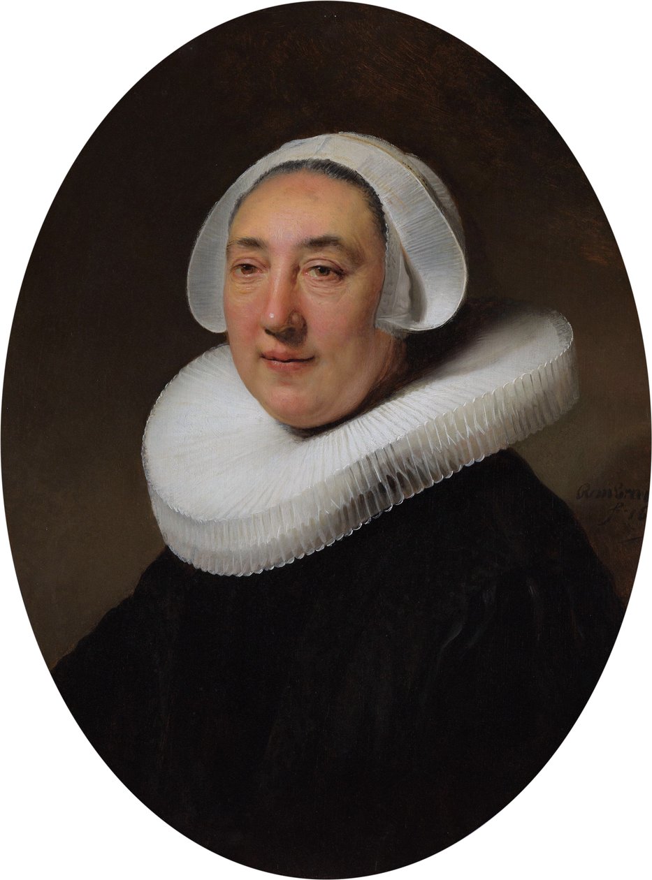 Portrait of Haesje Jacobsdr. van Cleyburg (....-1641) av Rembrandt van Rijn