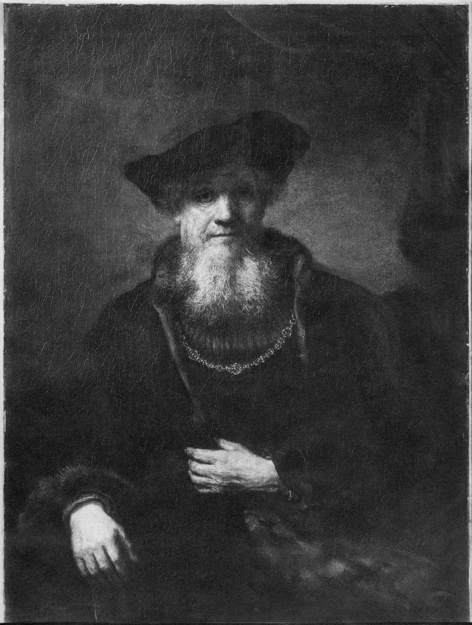 Porträtt av en rabbin av Rembrandt van Rijn
