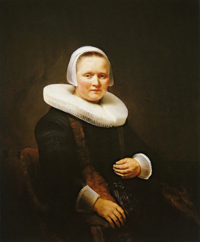 Portrait of a woman, possibly Anna Wijmer av Rembrandt van Rijn