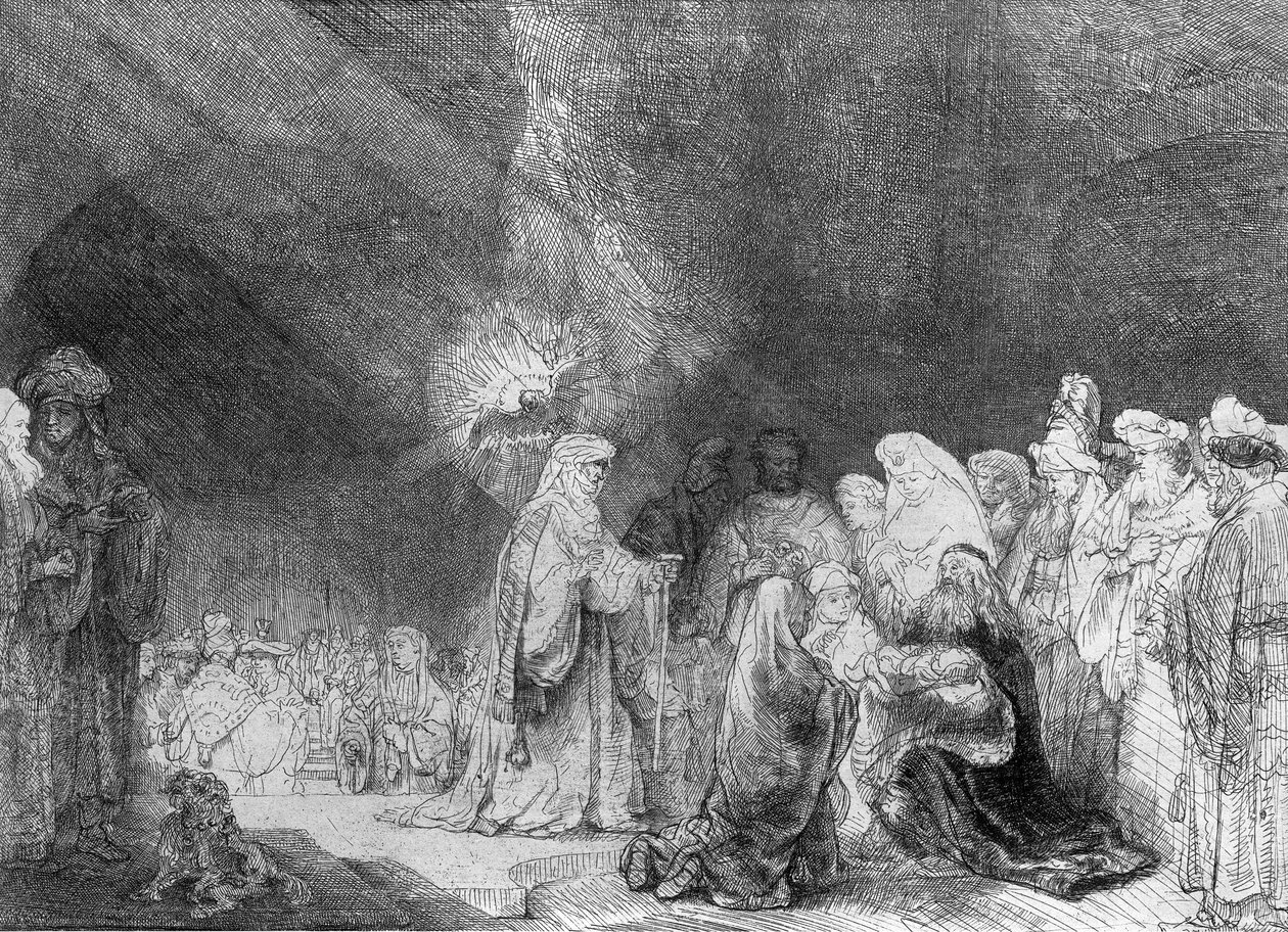 Presentation i templet av Rembrandt van Rijn