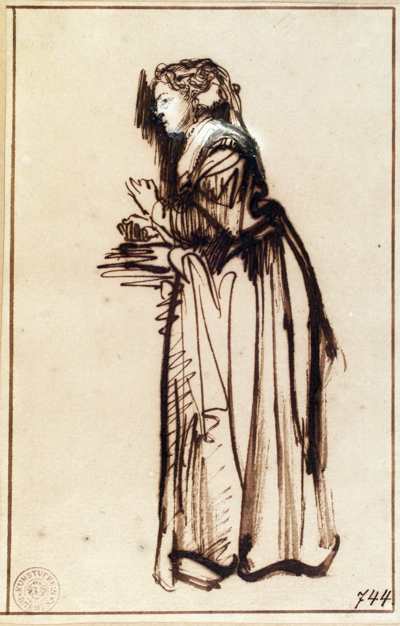 Saskia at Her Toilet av Rembrandt van Rijn