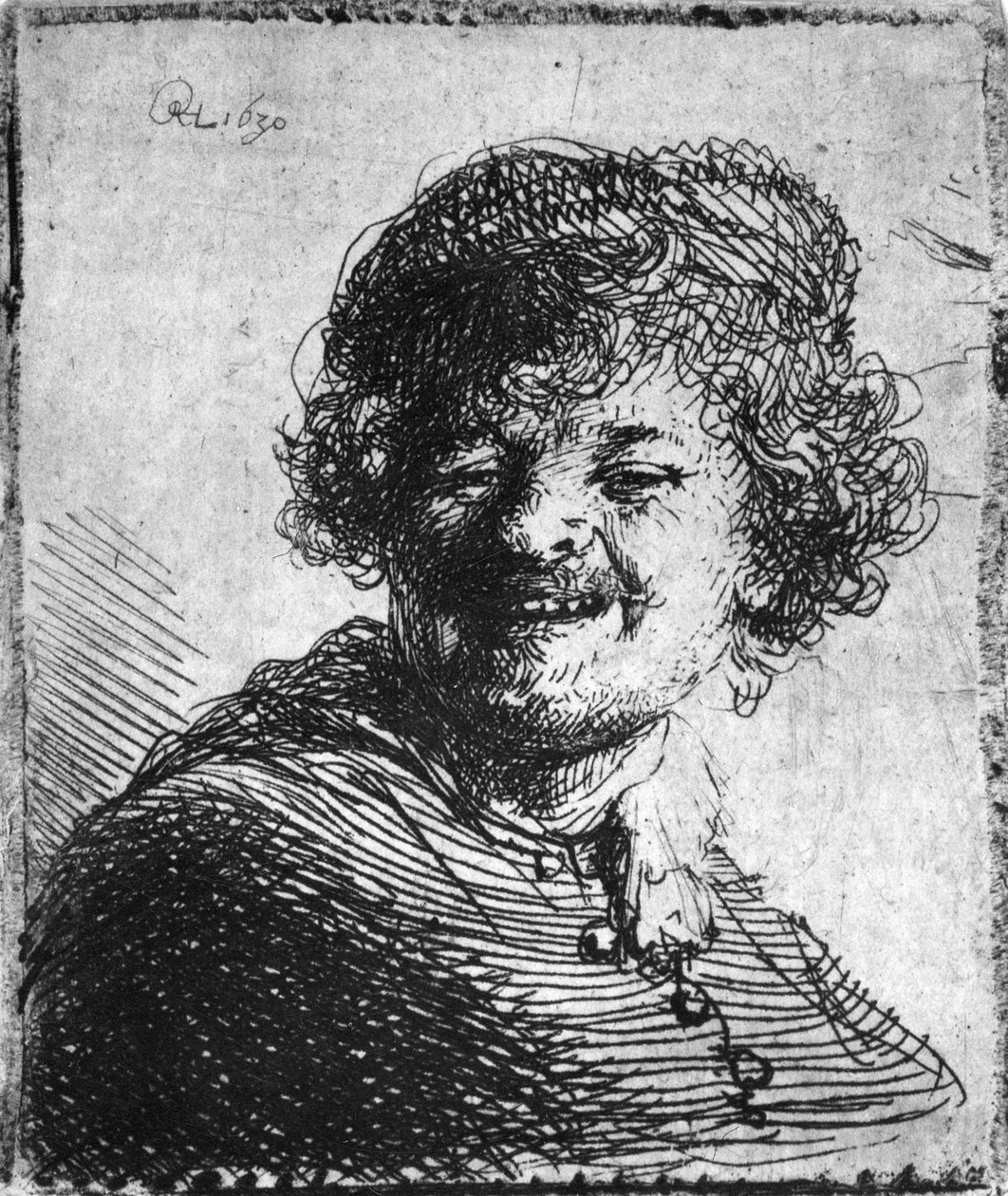 Självporträtt, 1630 av Rembrandt van Rijn
