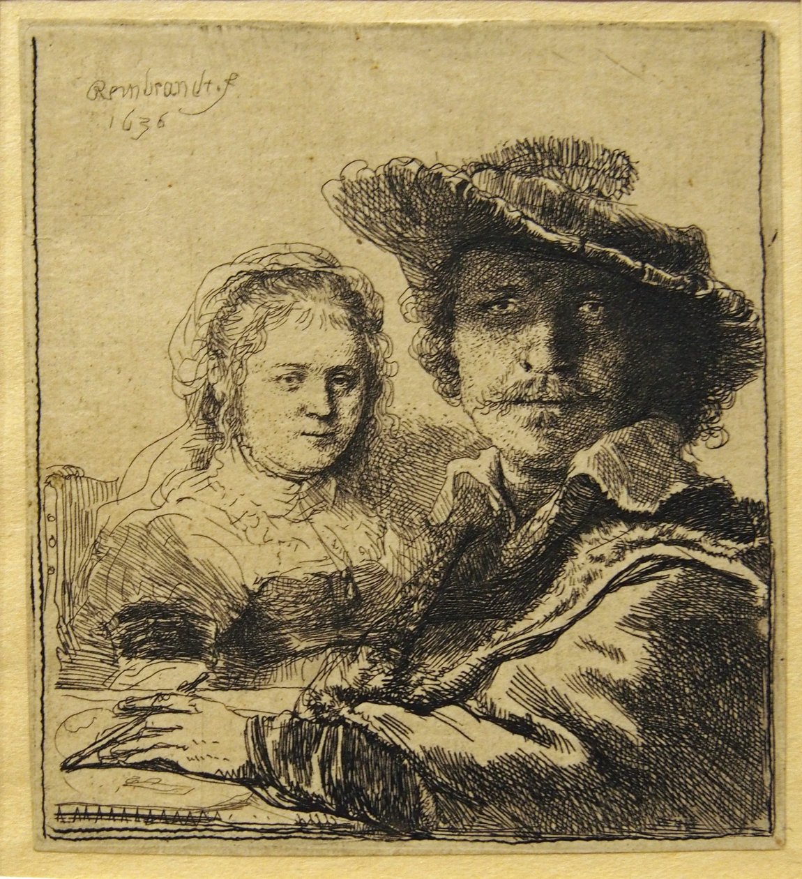 Självporträtt med Saskia av Rembrandt van Rijn
