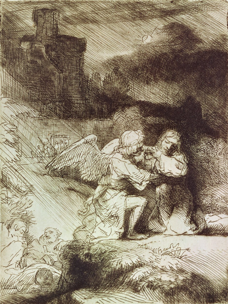 Kval i trädgården av Rembrandt van Rijn