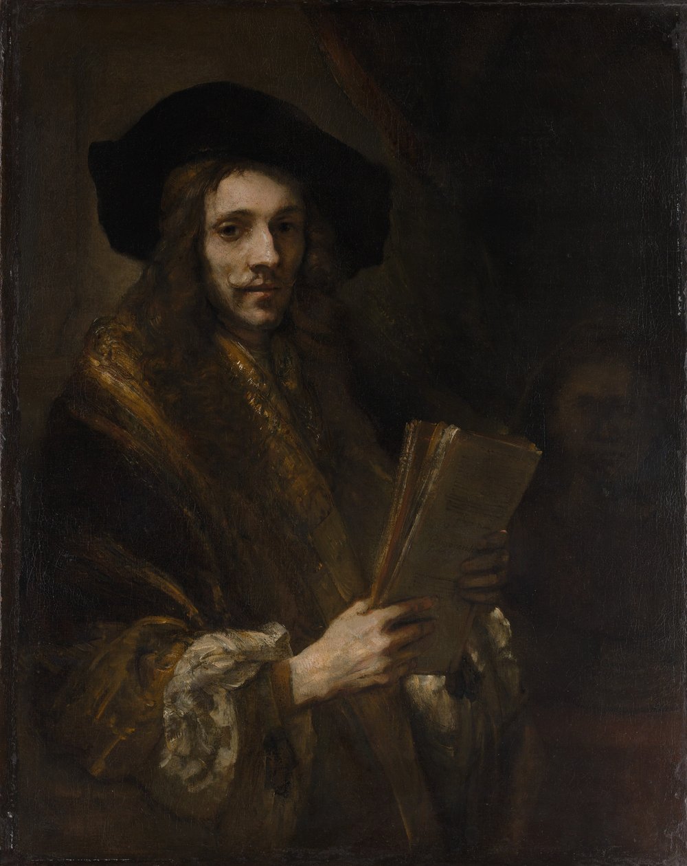 The Auctioneer av Rembrandt van Rijn