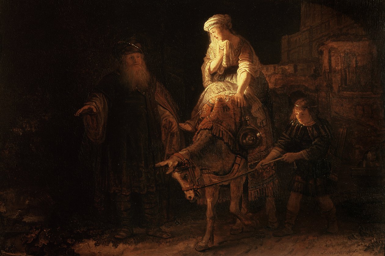 Shemanitiska fruns avgång av Rembrandt van Rijn