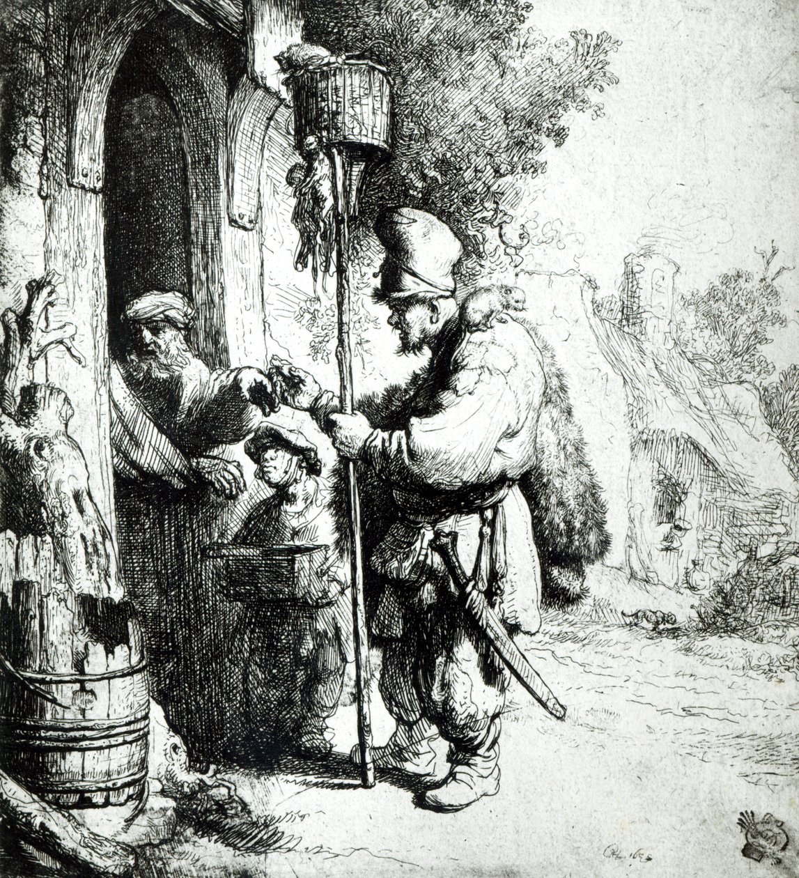 Råttfångaren, 1632 av Rembrandt van Rijn