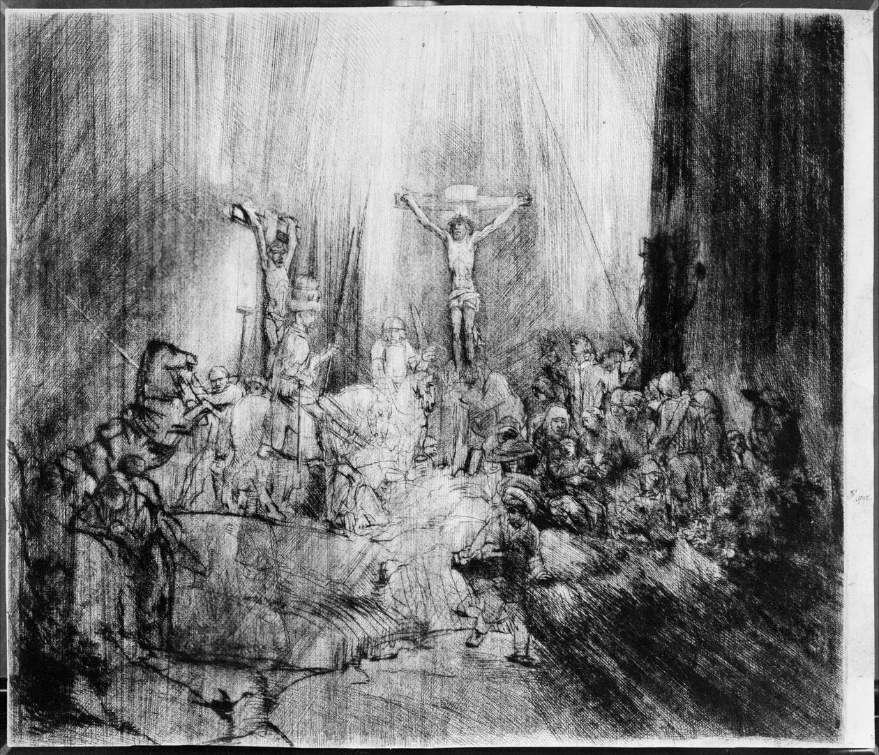De tre korsen, 1653 av Rembrandt van Rijn