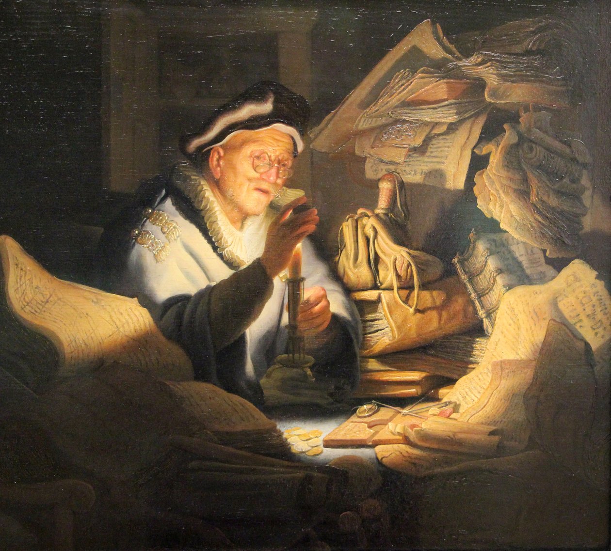 den rika jordbrukarens parabalo av Rembrandt van Rijn