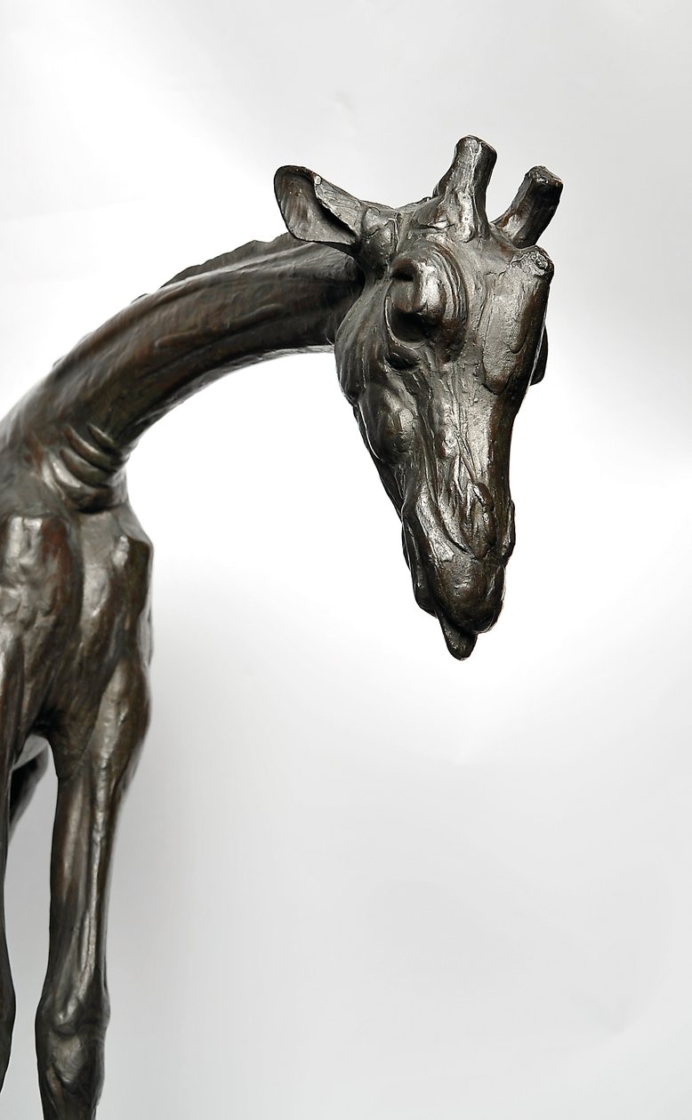 Stor giraff med sänkt huvud, modellerad 1909-10, gjuten före 1913 (brons) (se även 3084917-43) av Rembrandt Bugatti