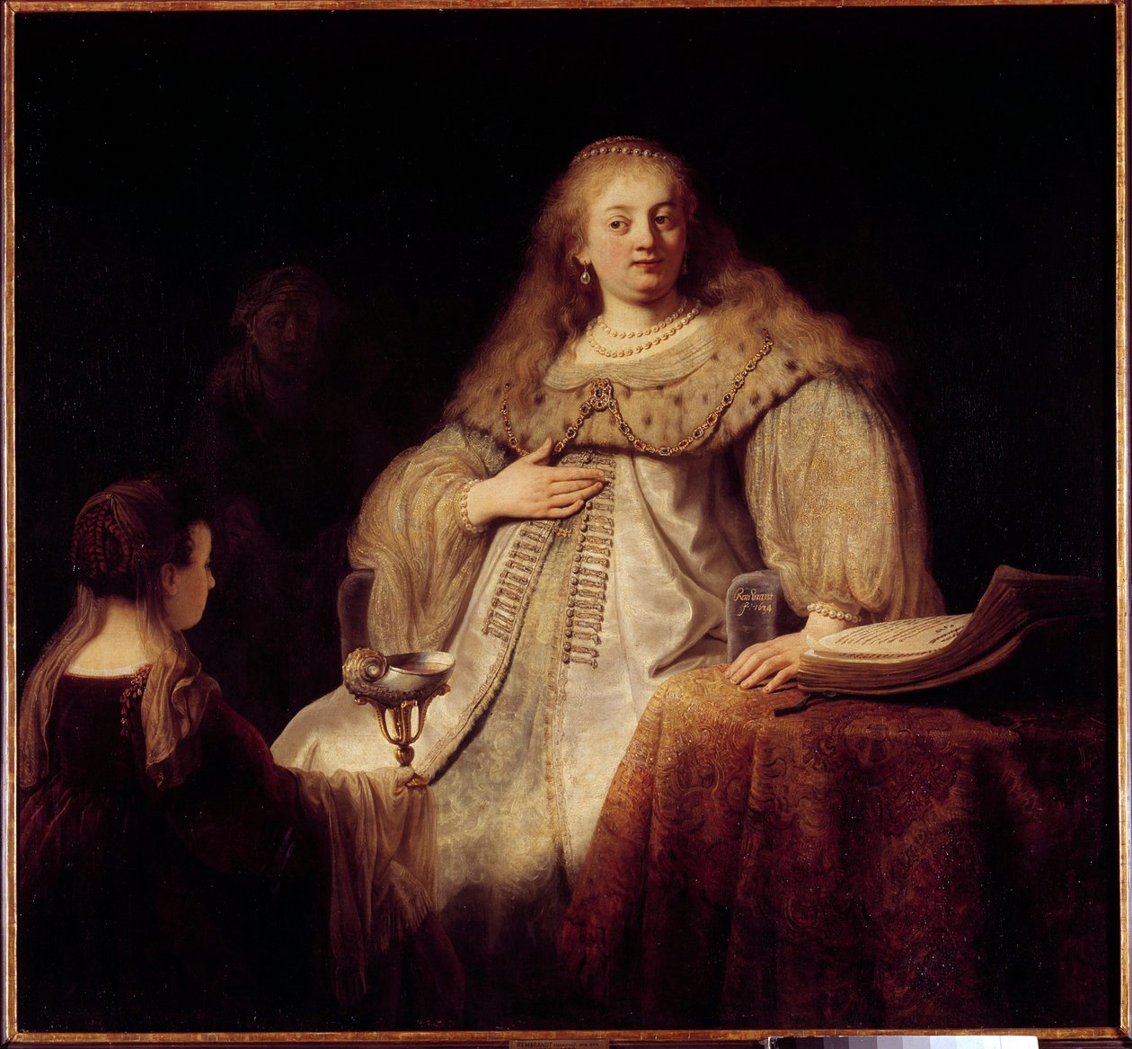 Artemis. Artemis I, drottning av staden Halikarnassus på 300-talet f.Kr. (Roughenides imperium). Målning av Rembrandt (1606-1669) av Rembrandt van Rijn