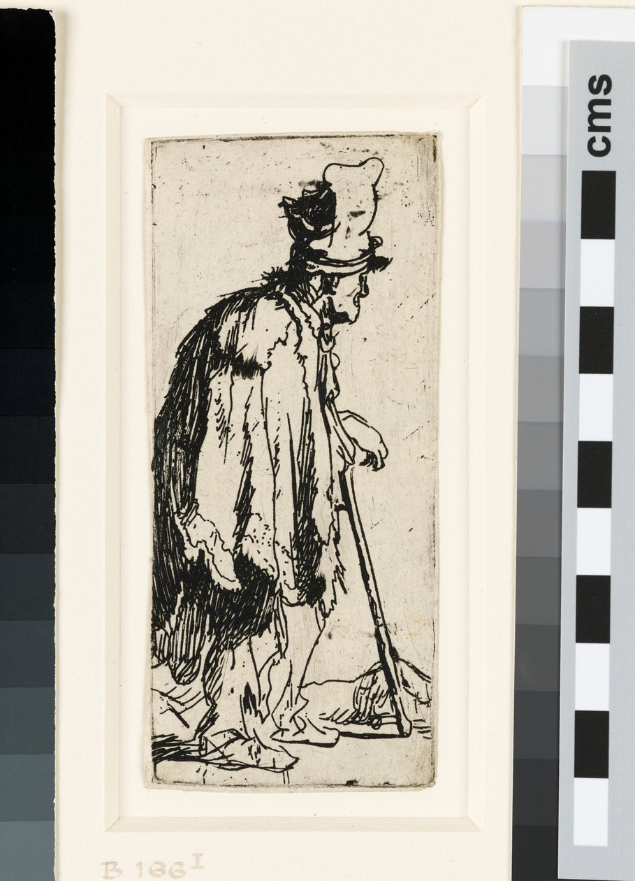 Tiggare med en förlamad hand, ca 1629 (etsning) av Rembrandt van Rijn