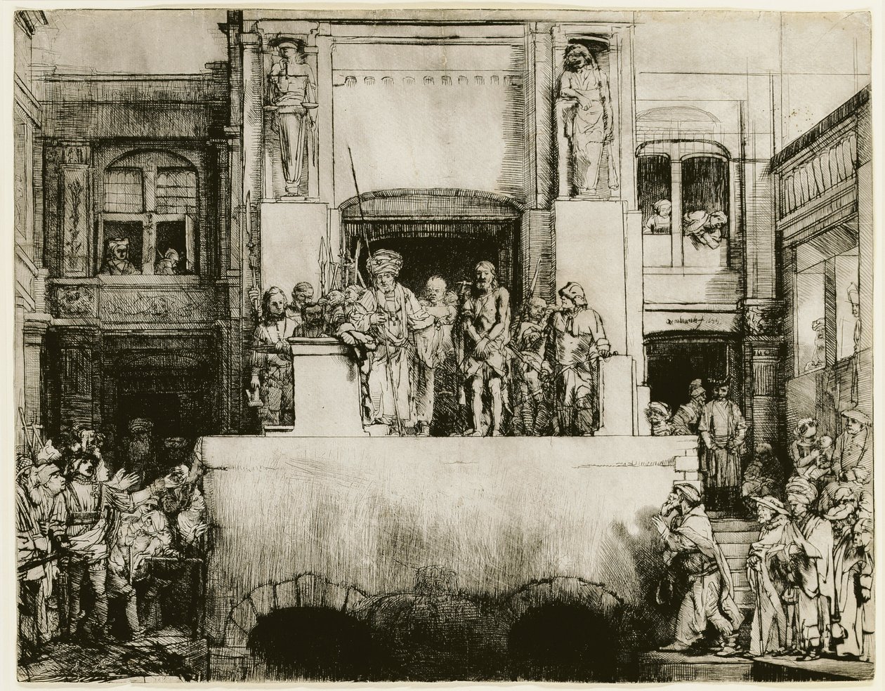 Kristus presenteras för folket av Rembrandt van Rijn