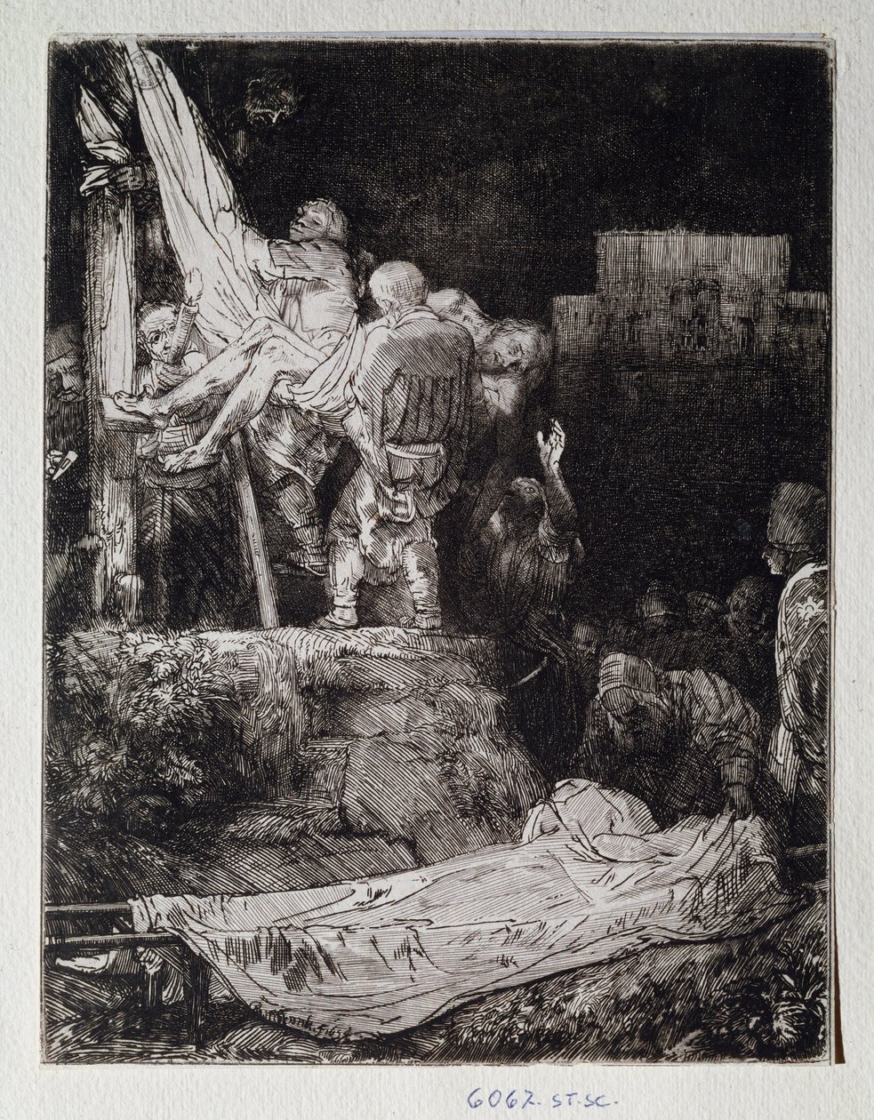 Teckningsdeposition av Rembrandt Harmenszoon van Rijn (1606-1669) Florens, Uffizi (Kontor), Gabinetto Disegni och Stampe av Rembrandt van Rijn