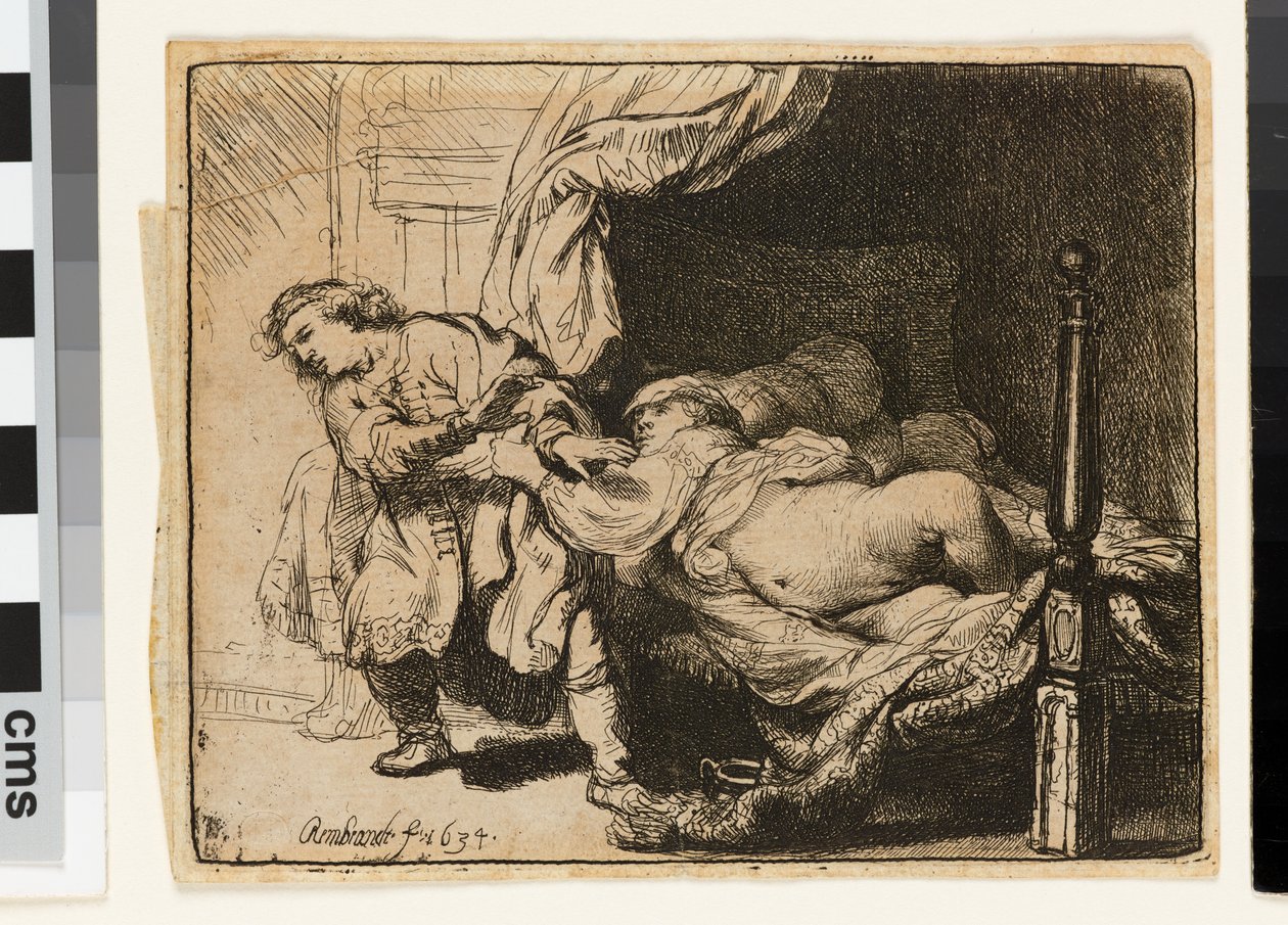 Josef och Potifars hustru av Rembrandt van Rijn
