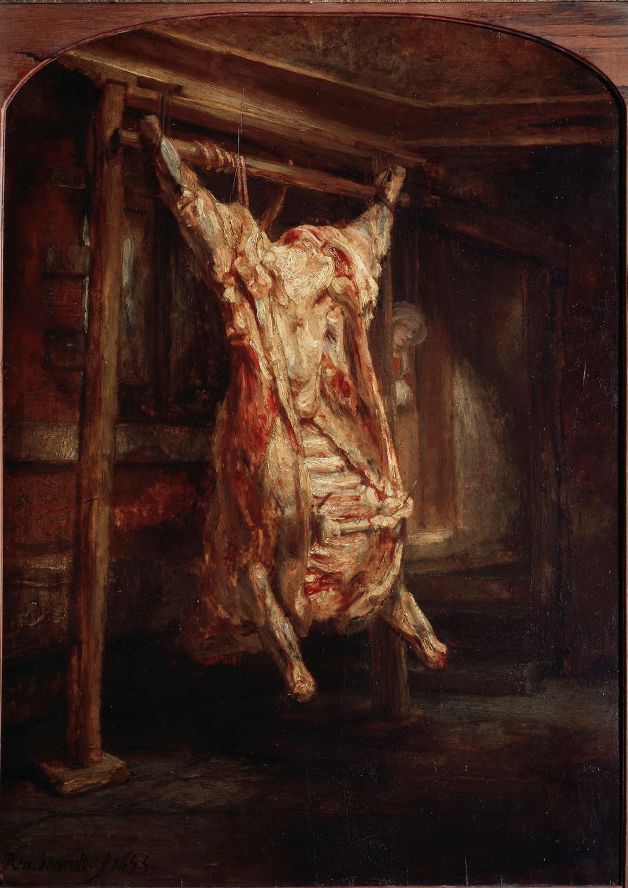 Le boeuf barche Målning av Rembrandt Harmenszoon van Rijn (1606-1669) 1655 Dim. 94x59 cm Paris, Louvren av Rembrandt van Rijn