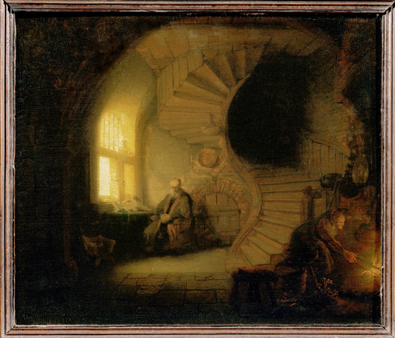 Mediterande filosof... av Rembrandt Harmensz. van Rijn