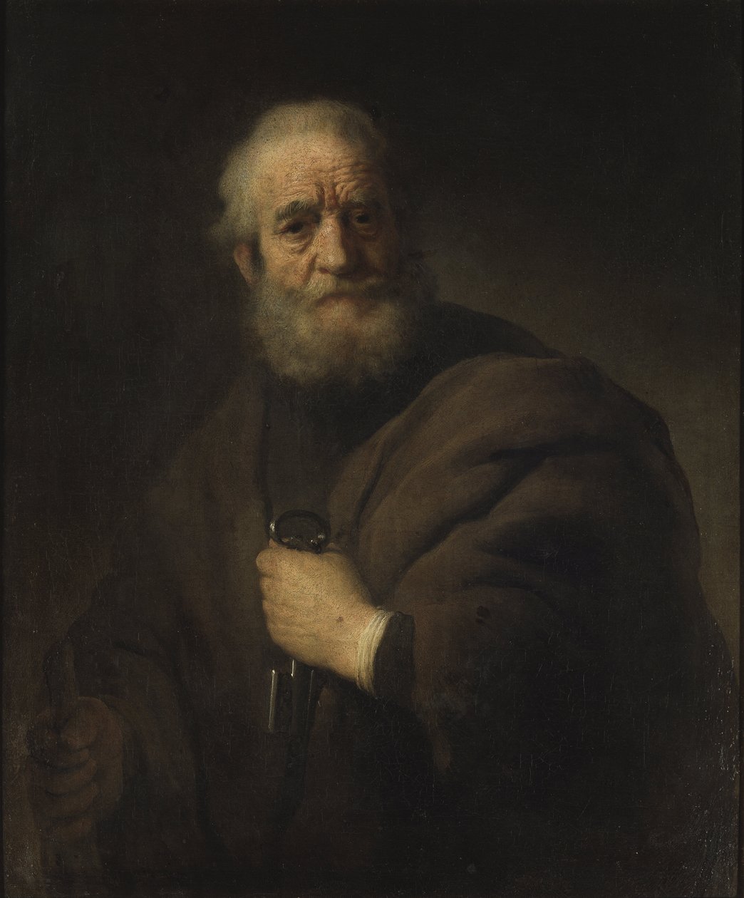 Pierre apotre - Peter aposteln, av Rembrandt van Rhijn (1606-1669). olja på duk av Rembrandt van Rijn
