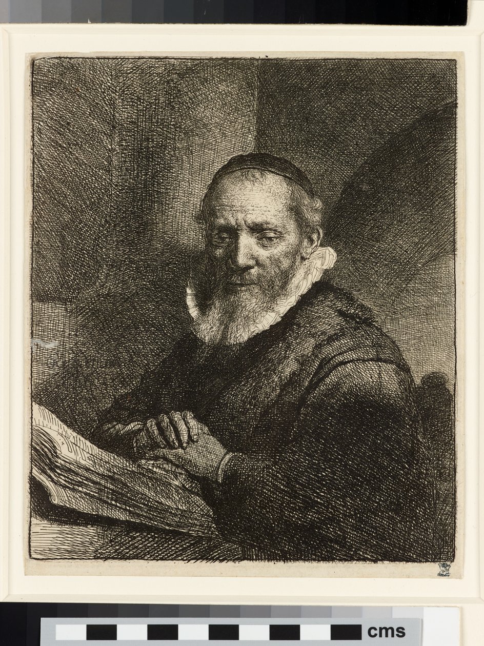 Porträtt av Jan Cornelis Sylvius, predikant av Rembrandt van Rijn