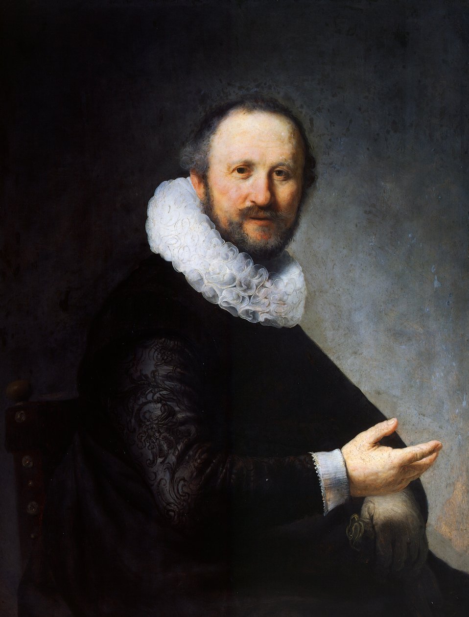 Porträtt av en sittande man av Rembrandt Harmensz. van Rijn