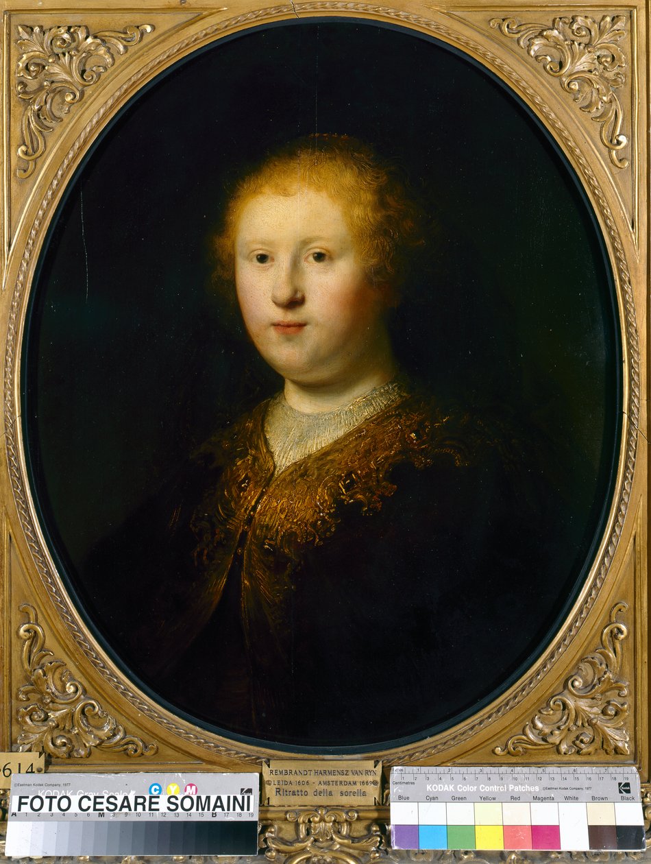Porträtt av en ung kvinna av Rembrandt van Rijn