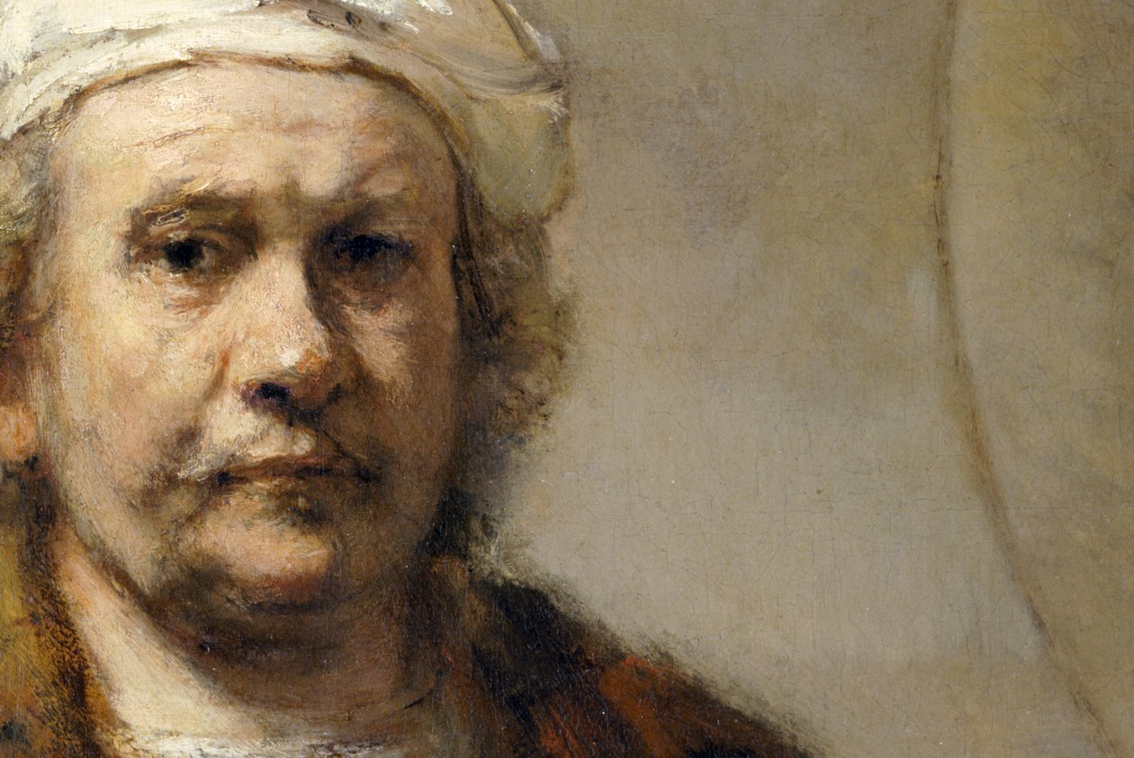 Rembrandt - Självporträtt (detalj) av Rembrandt Harmensz. van Rijn
