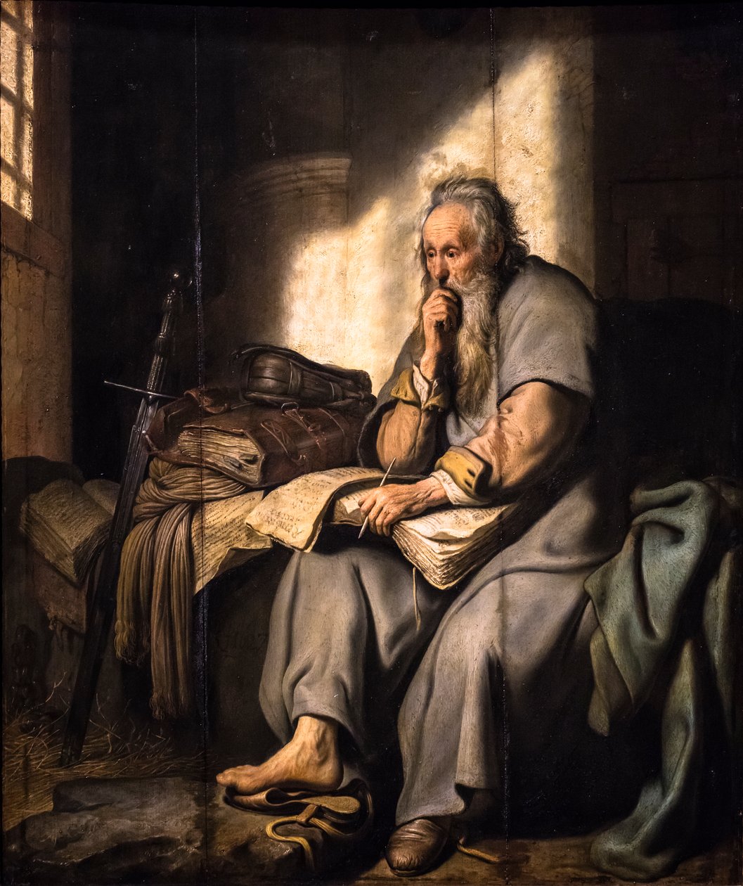 Sankt Paulus i fängelse av Rembrandt Harmensz. van Rijn