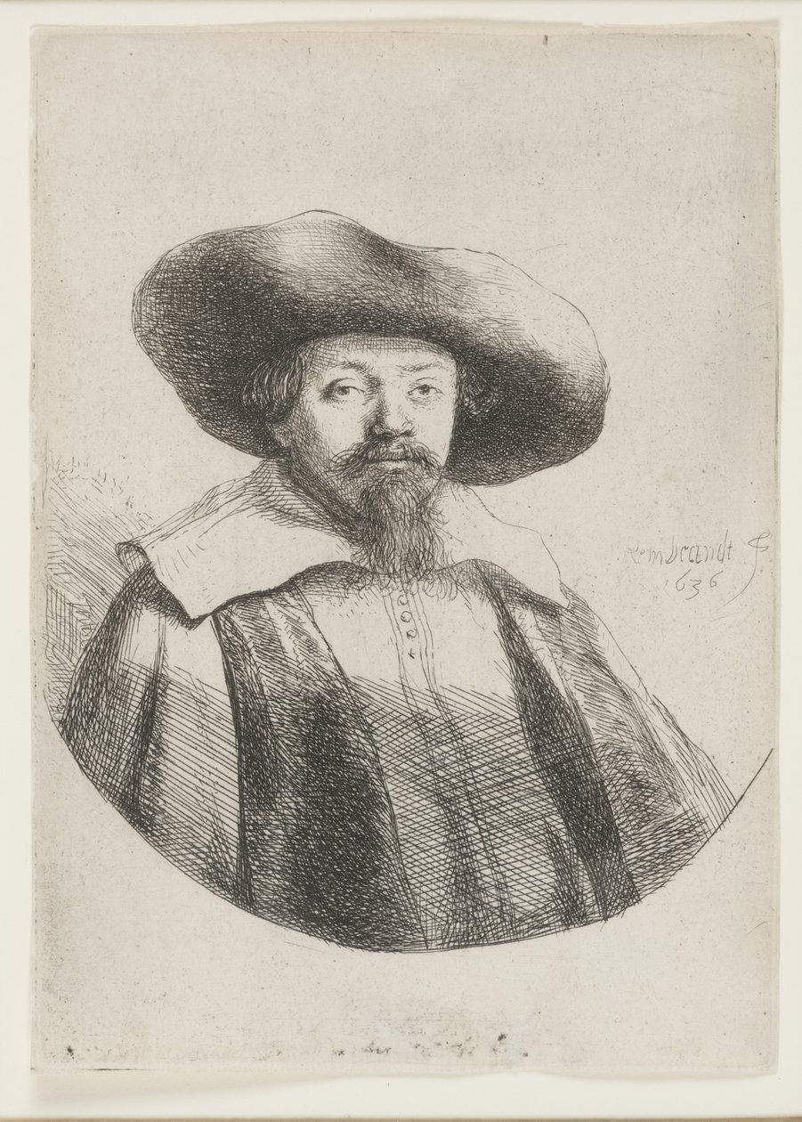 Samuel Manasseh Ben Israel, judisk författare av Rembrandt van Rijn