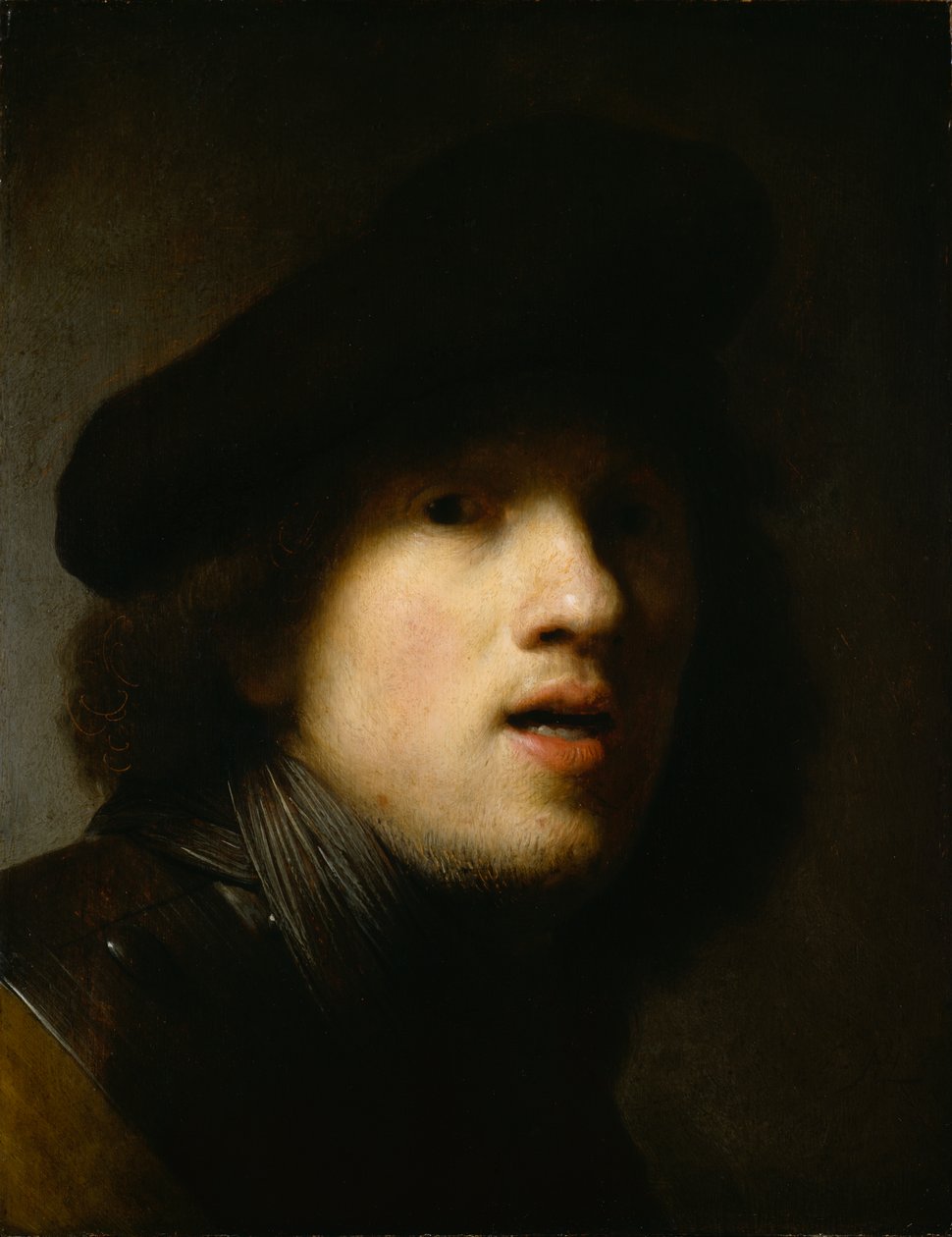 Självporträtt, ca 1629 (olja på trä) av Rembrandt Harmensz. van Rijn