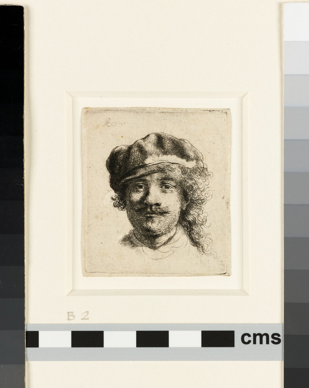 Självporträtt med en mjuk keps, ca 1634 (etsning) av Rembrandt van Rijn