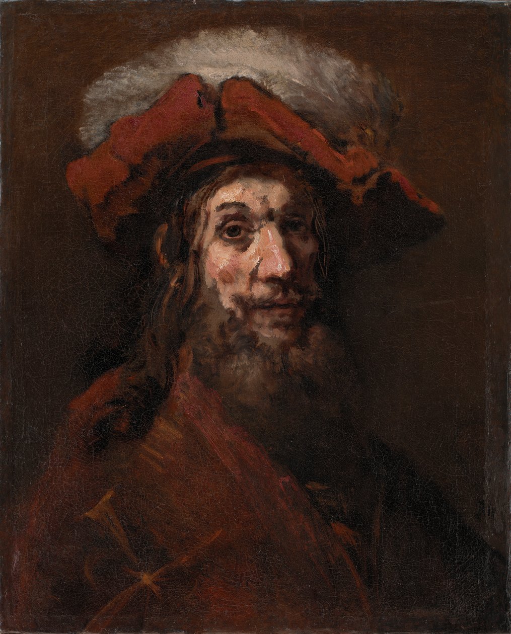Skiss för Riddaren med falken, känd som "Korsfararen" av Rembrandt van Rijn