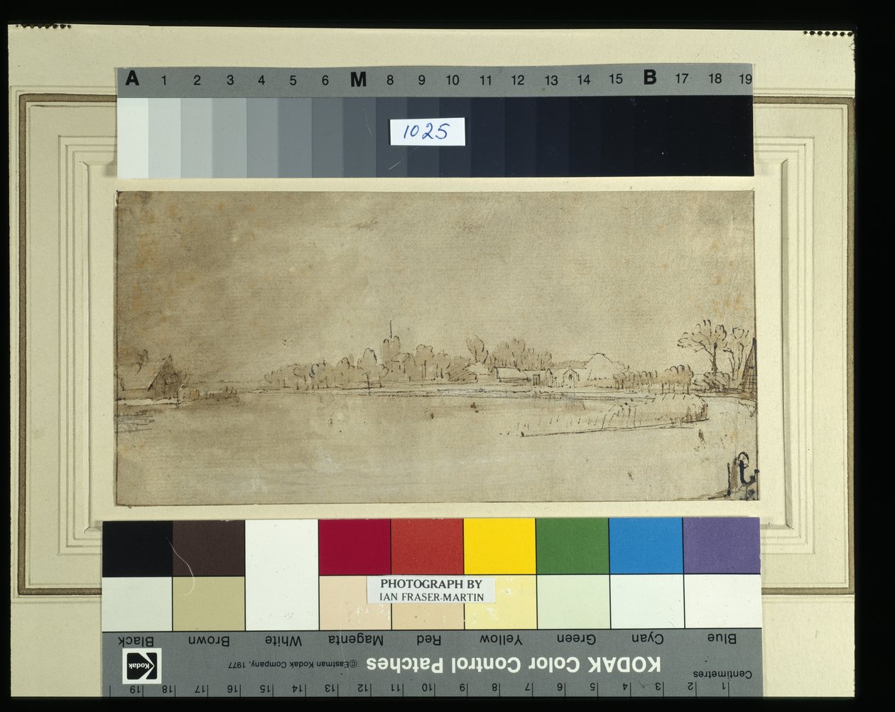 Amstel nära Kostverloren (penna och bläck med tvätt på papper) av Rembrandt Harmensz. van Rijn
