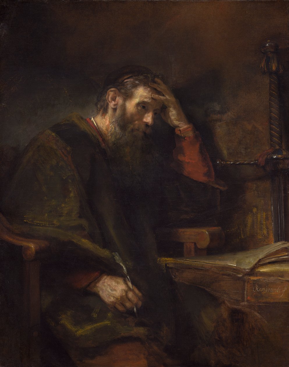 Aposteln Paulus, ca 1657 (olja på duk) av Rembrandt van Rijn