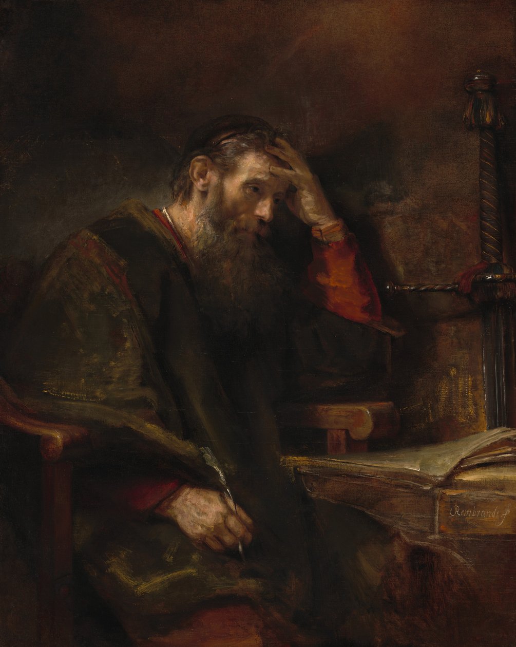 Aposteln Paulus, ca. 1657 av Rembrandt Harmensz van Rijn