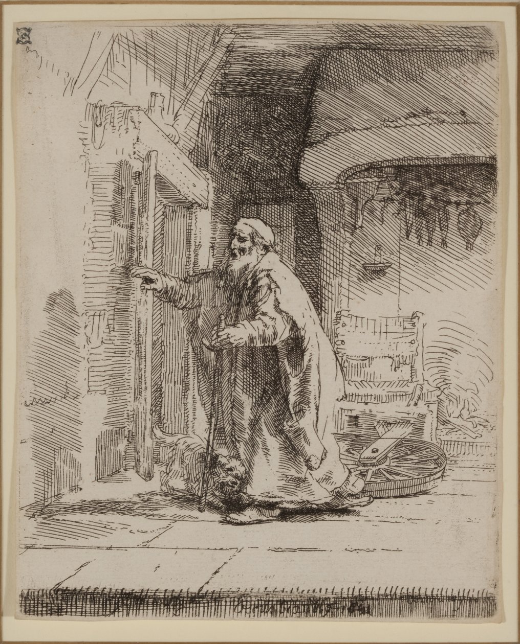 The Blindness of Tobit: The Larger Plate av Rembrandt van Rijn