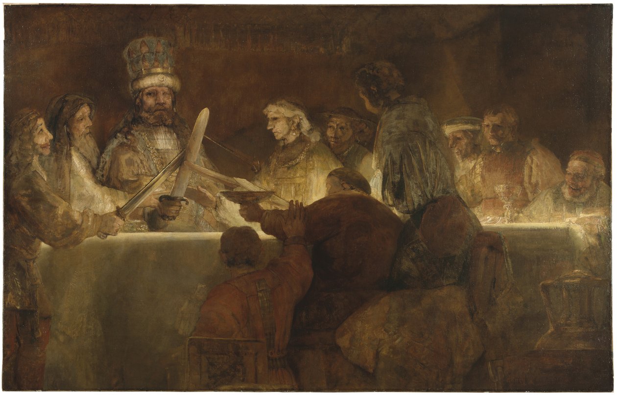 The Conspiracy of the Batavians under Claudius Civilis, c.1666 (olja på duk) av Rembrandt van Rijn