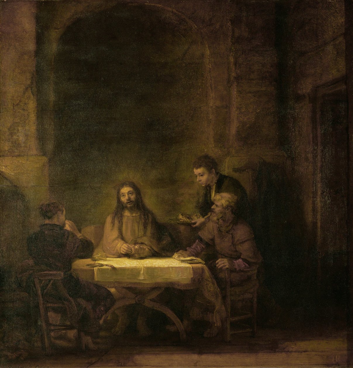 Lärjungarna vid Emmaus... av Rembrandt Harmensz. van Rijn